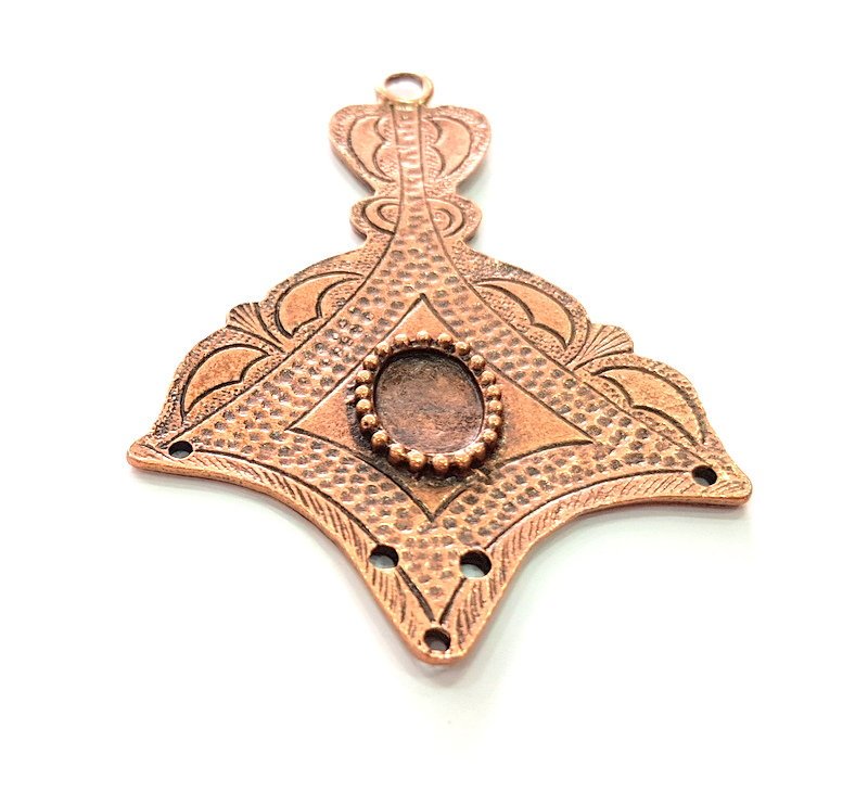 Copper Pendant Blank Antique Copper Pendant Antique Copper Plated Metal ( 82x56 mm ) G13772