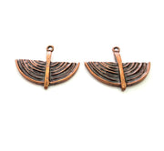 2 Antique Copper Charm Antique Copper Plated Metal (39x32mm) G13778