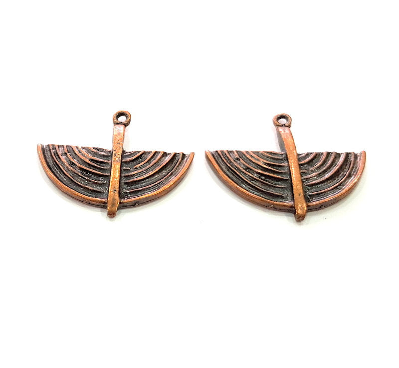 2 Antique Copper Charm Antique Copper Plated Metal (39x32mm) G13778