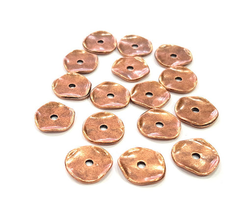 20 Copper Perforated Flake Findings Antique Copper Charm Antique Copper Plated Metal (13mm) G13782