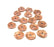20 Copper Perforated Flake Findings Antique Copper Charm Antique Copper Plated Metal (13mm) G13782