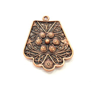 Copper Pendant Antique Copper Plated Metal ( 43x34 mm ) G13784