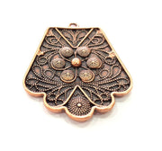 Copper Pendant Antique Copper Plated Metal ( 55x44 mm ) G13787
