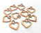 10 Heart Charm Antique Copper Charm Antique Copper Plated Metal (23x21mm) G13793