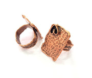 Copper Ring Settings inlay Ring Blank Mosaic Ring Bezel Base Cabochon Mountings (6 mm blank) Antique Copper Plated Brass G13798