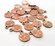 20 Copper Flake Charm Antique Copper Charm Antique Copper Plated Metal (10mm)  G13813