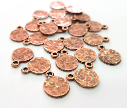 20 Copper Flake Charm Antique Copper Charm Antique Copper Plated Metal (10mm)  G13813