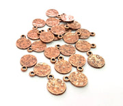20 Copper Flake Charm Antique Copper Charm Antique Copper Plated Metal (10mm)  G13813