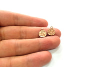 20 Copper Flake Charm Antique Copper Charm Antique Copper Plated Metal (10mm)  G13813