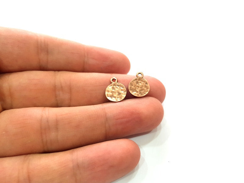 20 Copper Flake Charm Antique Copper Charm Antique Copper Plated Metal (10mm)  G13813