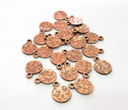 20 Copper Flake Charm Antique Copper Charm Antique Copper Plated Metal (10mm)  G13813