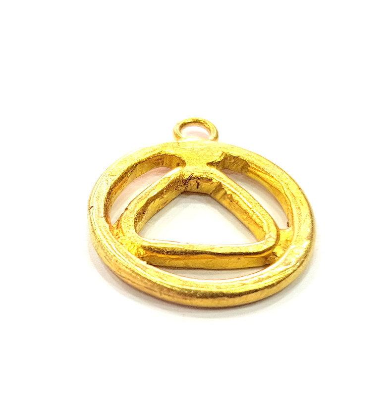 Raw Brass Charms 21mm G12949