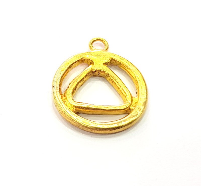 Raw Brass Charms 21mm G12949