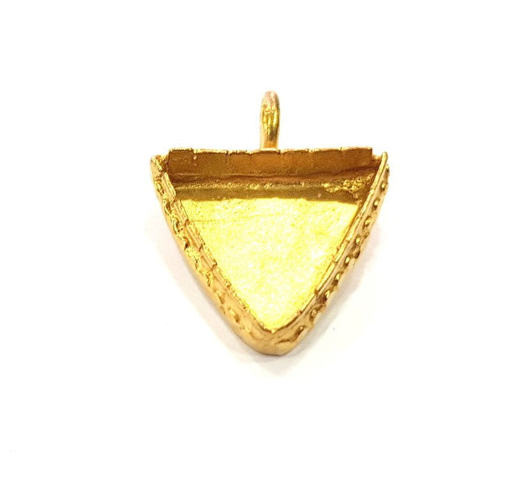 Raw Brass Pendant Blank Mosaic Base Blank inlay Blank Necklace Blank Resin Blank Mountings Cabochon Bezel Base  (18x17mm blank) G12954