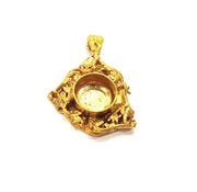 Raw Brass Pendant Blank Mosaic Base Blank inlay Blank Necklace Blank Resin Blank Mountings Cabochon Bezel Base  (15mm blank) G12960