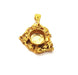 Raw Brass Pendant Blank Mosaic Base Blank inlay Blank Necklace Blank Resin Blank Mountings Cabochon Bezel Base  (15mm blank) G12960