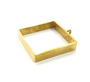 Raw Brass Pendant Blank Frame Bezel Base  (25mm blank) G12961