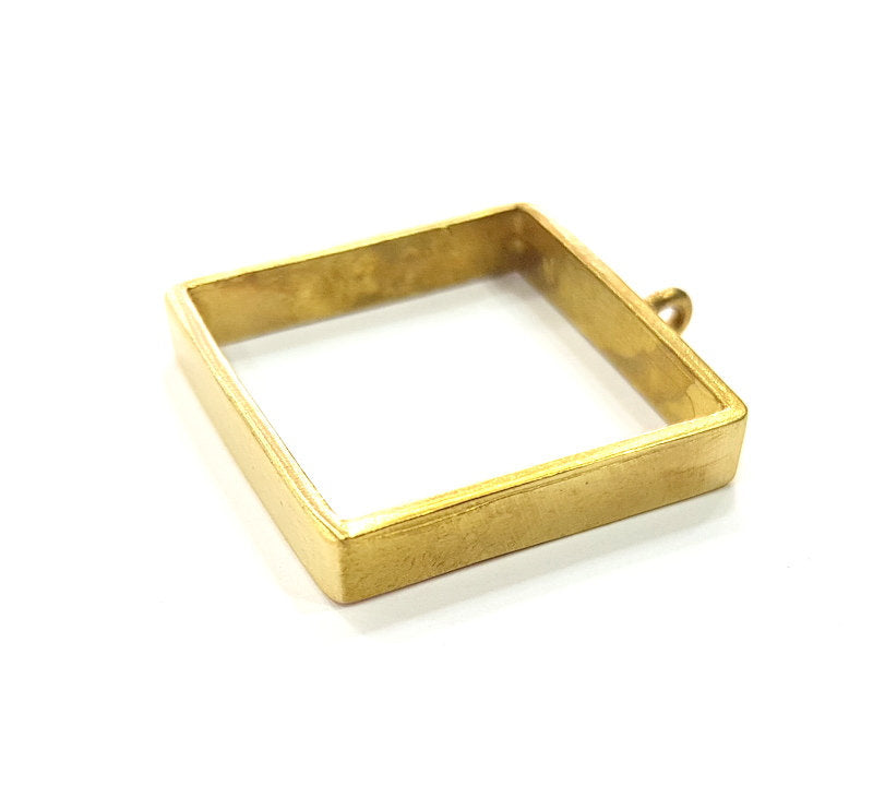 Raw Brass Pendant Blank Frame Bezel Base  (25mm blank) G12961