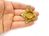 Raw Brass Pendant Blank Mosaic Base Blank inlay Blank Necklace Blank Resin Blank Mountings Cabochon Bezel Base  (20mm blank) G12969