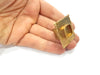 Raw Brass Ring Blank Bezel Settings Cabochon Base Mountings Adjustable Resin Blank  (15x15mm blank ) G12984