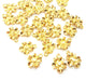 8 Flower Charm Shiny Gold Plated Charm Gold Plated Metal (17x13mm)  G13001