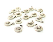10 Silver Charms Antique Silver Plated Metal (12x9mm) G13023