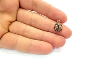 20 Ladybug Charm Antique Copper Charm Antique Copper Plated Metal (16x10mm) G13035