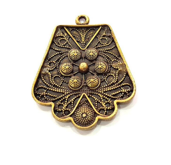 Antique Bronze Pendant Antique Bronze Plated Metal ( 42x33mm) G13839