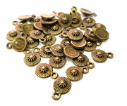 20 Antique Bronze Charm Antique Bronze Plated Metal  (12x9mm) G13844