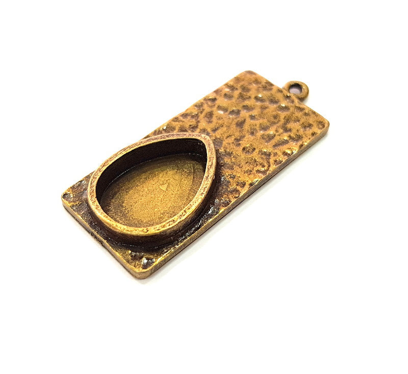 2 Antique Bronze Pendant Blank inlay Blank Mosaic Blank Resin Blank Bezel Base Setting Mountings Antique Bronze Plated(18x13mm blank) G13846