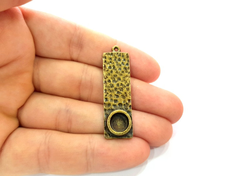 2 Antique Bronze Pendant Blank inlay Blank Mosaic Blank Resin Blank Bezel Base Setting Mountings Antique Bronze Plated(8mm blank) G14114