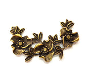 Flower Pendant Antique Bronze Pendant Antique Bronze Plated Metal ( 56x50mm) G13857