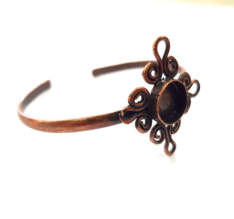 Copper Bracelet Blanks Bangle Blanks Cuff Blanks Adjustable Bracelet Blank Antique Copper Plated Brass (14mm Blanks ) G13862