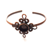 Copper Bracelet Blanks Bangle Blanks Cuff Blanks Adjustable Bracelet Blank Antique Copper Plated Brass (14mm Blanks ) G13862
