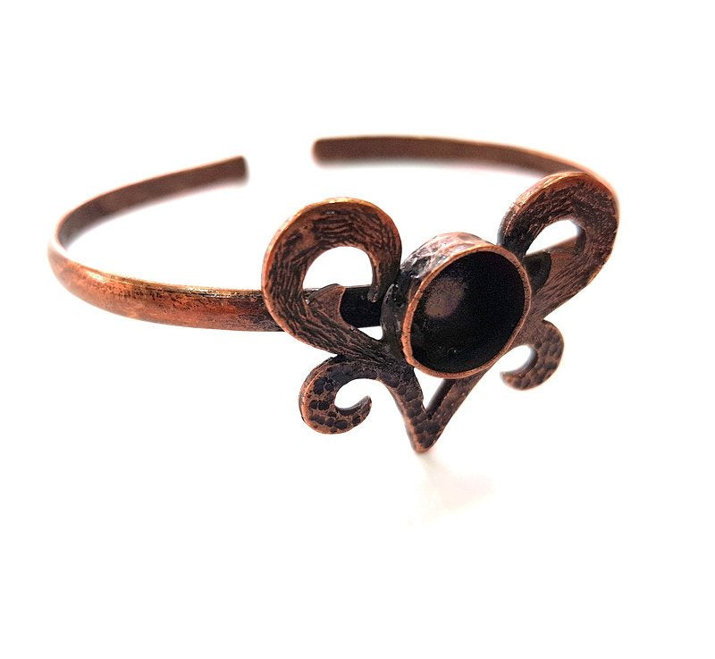Copper Bracelet Blanks Bangle Blanks Cuff Blanks Adjustable Bracelet Blank Antique Copper Plated Brass (10mm Blanks ) G13868