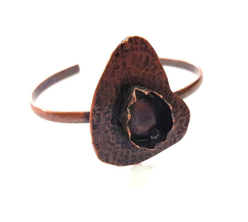 Copper Bracelet Blanks Bangle Blanks Cuff Blanks Adjustable Bracelet Blank Antique Copper Plated Brass (18x13mm Blanks ) G13870