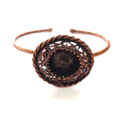Copper Bracelet Blanks Bangle Blanks Cuff Blanks Adjustable Bracelet Blank Antique Copper Plated Brass (15mm Blanks ) G13872