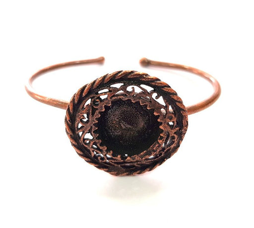 Copper Bracelet Blanks Bangle Blanks Cuff Blanks Adjustable Bracelet Blank Antique Copper Plated Brass (15mm Blanks ) G13872
