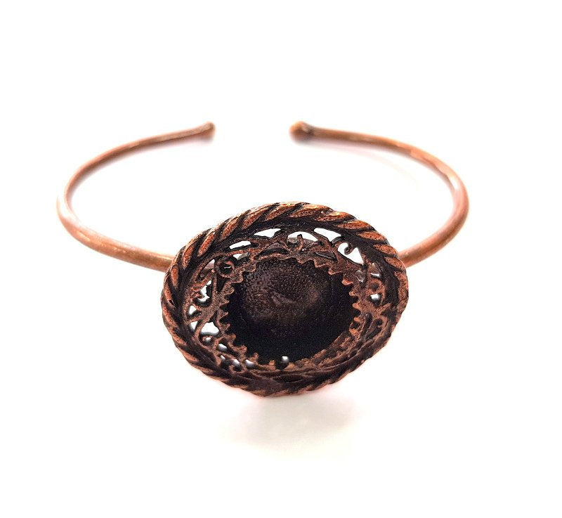 Copper Bracelet Blanks Bangle Blanks Cuff Blanks Adjustable Bracelet Blank Antique Copper Plated Brass (15mm Blanks ) G13872