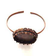 Copper Bracelet Blanks Bangle Blanks Cuff Blanks Adjustable Bracelet Blank Antique Copper Plated Brass (30mm Blanks ) G13873