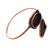 Copper Bracelet Blanks Bangle Blanks Cuff Blanks Adjustable Bracelet Blank Antique Copper Plated Brass (18x13mm and 24x21mm Blanks ) G13876