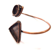 Copper Bracelet Blanks Bangle Blanks Cuff Blanks Adjustable Bracelet Blank Antique Copper Plated Brass (18x13mm and 24x21mm Blanks ) G13876