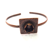 Copper Bracelet Blanks Bangle Blanks Cuff Blanks Adjustable Bracelet Blank Antique Copper Plated Brass (10mm Blanks ) G13877