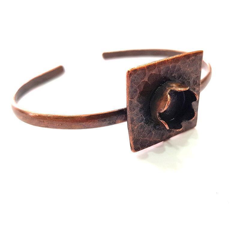 Copper Bracelet Blanks Bangle Blanks Cuff Blanks Adjustable Bracelet Blank Antique Copper Plated Brass (10mm Blanks ) G13877