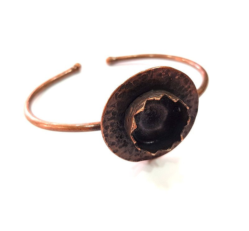 Copper Bracelet Blanks Bangle Blanks Cuff Blanks Adjustable Bracelet Blank Antique Copper Plated Brass (15mm Blanks ) G13879