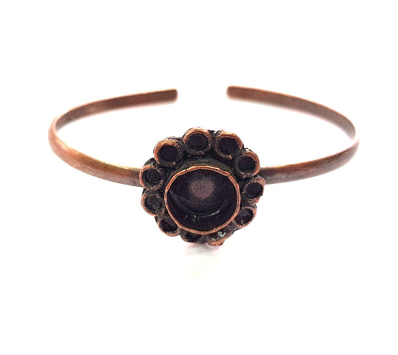 Copper Bracelet Blanks Bangle Blanks Cuff Blanks Adjustable Bracelet Blank Antique Copper Plated Brass (10mm Blanks ) G13882