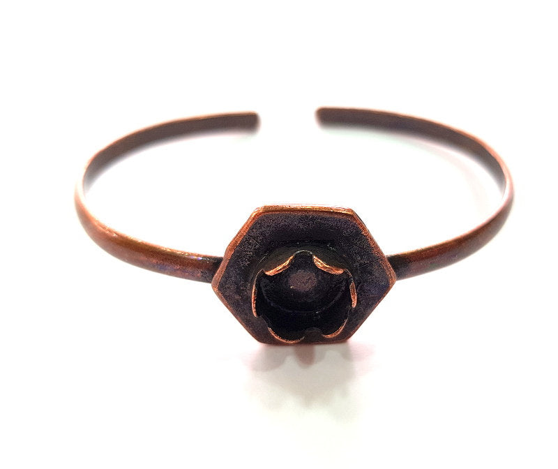 Copper Bracelet Blanks Bangle Blanks Cuff Blanks Adjustable Bracelet Blank Antique Copper Plated Brass (10mm Blanks ) G13883