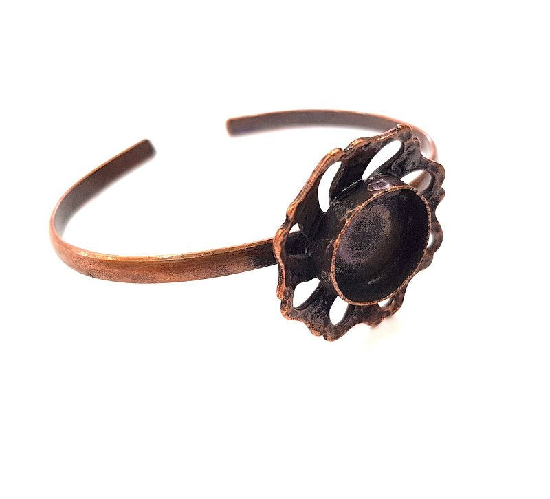 Copper Bracelet Blanks Bangle Blanks Cuff Blanks Adjustable Bracelet Blank Antique Copper Plated Brass (15mm Blanks ) G13884