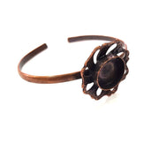 Copper Bracelet Blanks Bangle Blanks Cuff Blanks Adjustable Bracelet Blank Antique Copper Plated Brass (15mm Blanks ) G13884