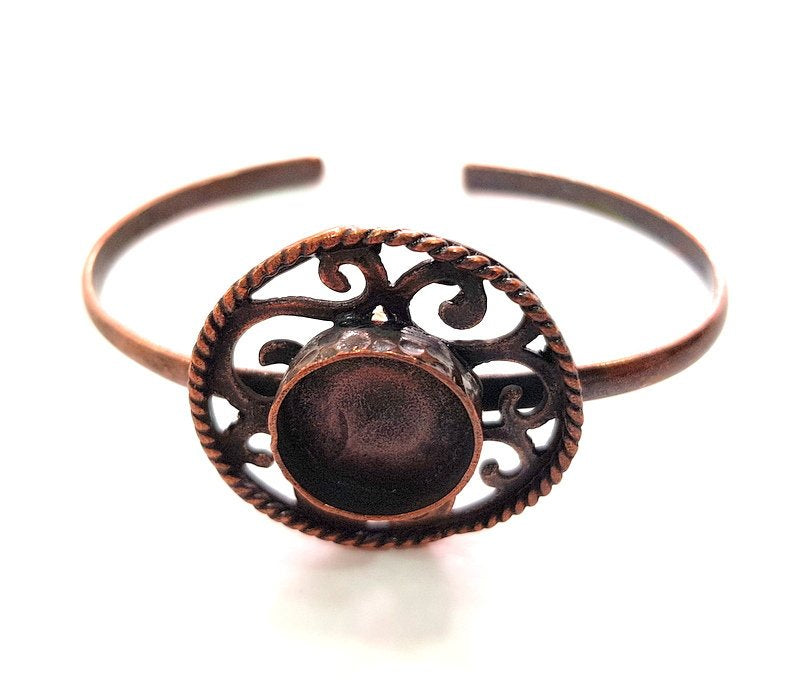 Copper Bracelet Blanks Bangle Blanks Cuff Blanks Adjustable Bracelet Blank Antique Copper Plated Brass (15mm Blanks ) G13886